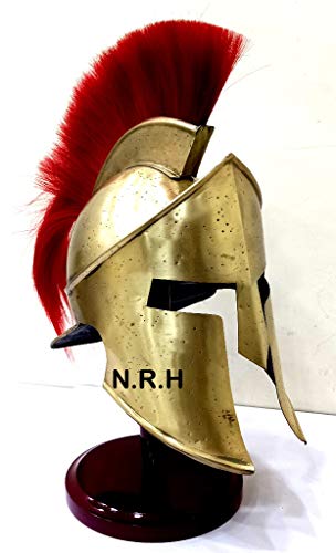 300 King Leonidas Spartan Armor Helm Red Plume On Stand von Nautical Replica Hub