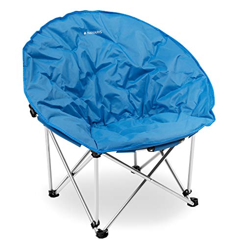 Navaris Moon Chair Faltsessel rund - XXL Camping Stuhl Outdoor Klappstuhl - Campingstuhl mit Tasche - Angelstuhl Falt Sessel - Klappsessel div. Farben von Navaris