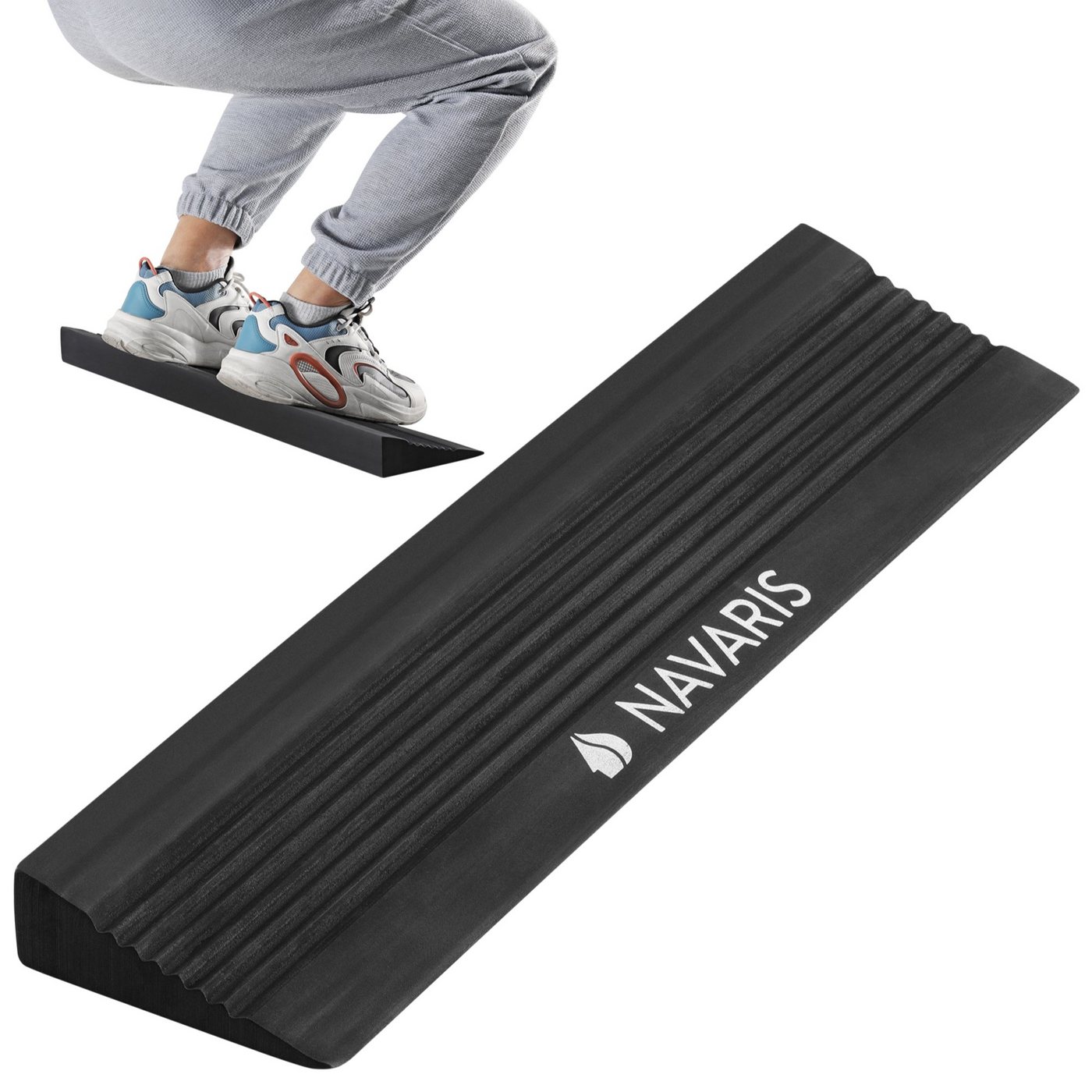 Navaris Yogablock Squat Wedge Block lang - Wadendehner für Zuhause - Fitness Training, (1-tlg) von Navaris
