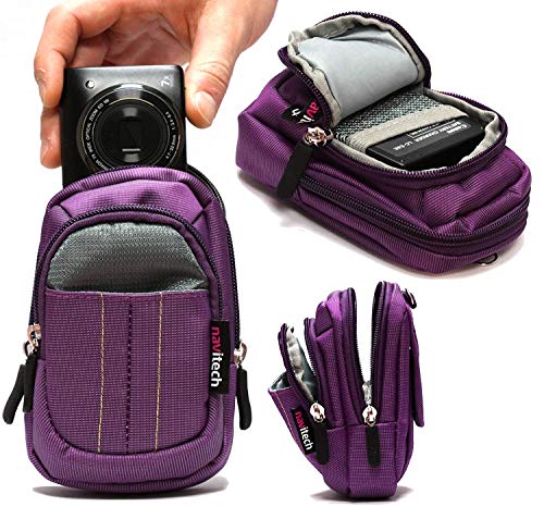 Navitech Lila Kamera Tasche Kompatibel mit dem Sony Cyber-Shot DSC-WX500 Camera von Navitech