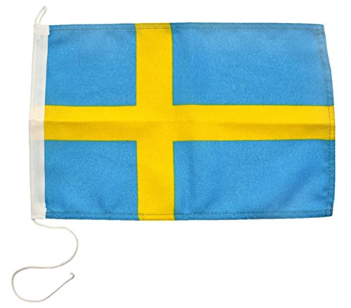 Navyline Gastlandflagge Schweden in Zwei Größen, Größe:20 x 30 cm von Navyline