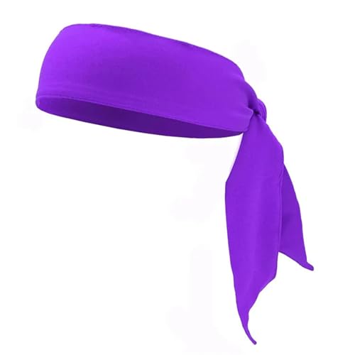 1pcTennis Stirnband Schweißband Stretch Elastische Fitness Gym Lauf Yoga Haar Bands Männer Frauen Outdoor Sport Stirnband (Color : Purple, Size : 105cmx6cm) von NbiKe