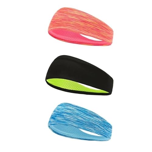3PCS Schweißband for Männer Frauen Elastische Sport Haarbänder Kopf Band Yoga Stirnbänder Kopfbedeckung Headwrap von NbiKe