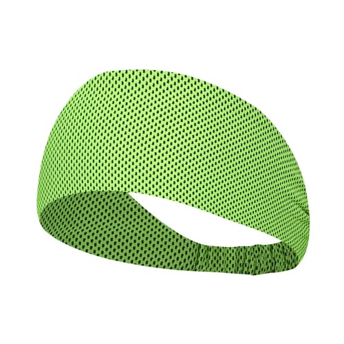 Kaltes Sport-Haarband, schweißabsorbierend, atmungsaktiv, Herren- und Damen-Lauf-Basketball-Haarband, Antitranspirant-Kopftuch (Size : Brightgreen) von NbiKe