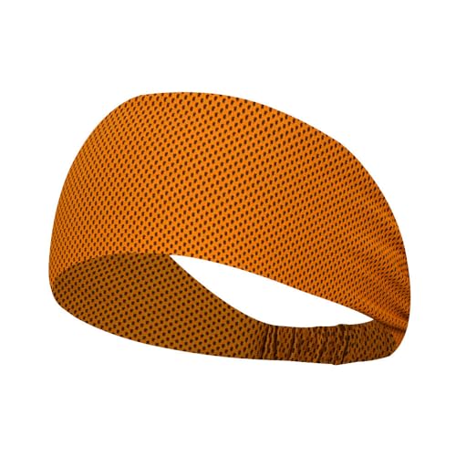 Kaltes Sport-Haarband, schweißabsorbierend, atmungsaktiv, Herren- und Damen-Lauf-Basketball-Haarband, Antitranspirant-Kopftuch (Size : Orange) von NbiKe