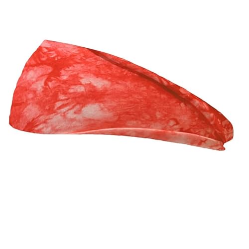 Schweißabsorbierendes, atmungsaktives Stretch-Baumwoll-Haarband, Yoga, Sport, Antitranspirant-Stirnband, Herren- und Damen-Lauf-Haarband (Color : Red) von NbiKe