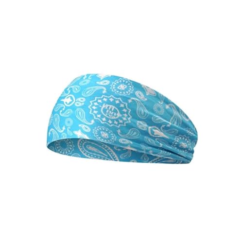 Schweißband Stirnband Männer Frauen Schnell Trocknend Atmungsaktive Outdoor Sport Stirnbänder Yoga Haarband Gym Laufen Tennis Headwrap (Color : Blue) von NbiKe