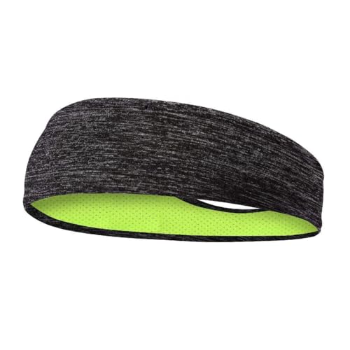 Schweißband for Männer Frauen Elastische Sport Haarbänder Kopf Band Yoga Stirnbänder Kopfbedeckung Headwrap Sport Haar Zubehör Band (Color : Grey Green) von NbiKe