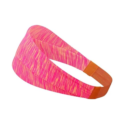 Schweißband for Männer Frauen Sport Yoga Fitness Stirnband Stretch atmungsaktiv elastische Schweiß Haarband Workout Headwrap (Color : Striped-red) von NbiKe