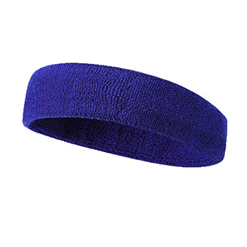 Sport-Stirnband, Laufkopfbedeckung, schweißabsorbierendes Stirnband, Basketball-Antitranspirant-Gürtel, Fitness-Schweißführungsgürtel (Color : Blue) von NbiKe