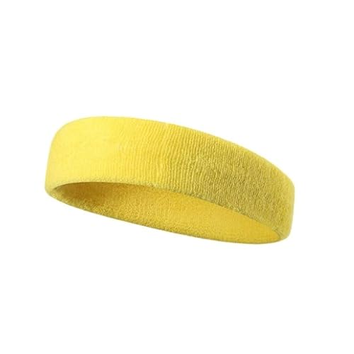 Sport-Stirnband, Laufkopfbedeckung, schweißabsorbierendes Stirnband, Basketball-Antitranspirant-Gürtel, Fitness-Schweißführungsgürtel (Color : Yellow) von NbiKe
