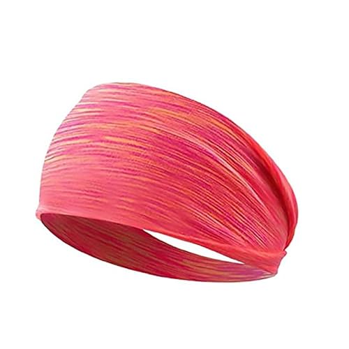 Sport Stirnband Laufen Fitness Schweißband Elastische Saugfähigen Schweiß Jog Tennis Yoga Gym Kopf Band Haar Verband Männer Frauen (Color : Pink) von NbiKe