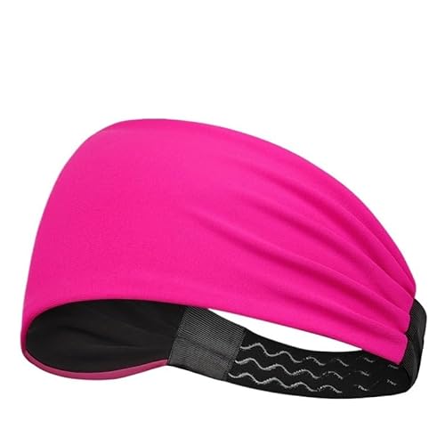 Sport-Stirnband for Damen, Fitness, schweißabsorbierend, breitkrempiges Stirnband, schweißabsorbierend, for Yoga, Laufen, Haarband (Size : RoseRedBlack) von NbiKe