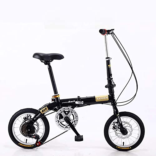 NeDLon Citybike, Faltrad für Erwachsene, faltbares, ultraleichtes, tragbares Mini-Fahrrad für Erwachsene, Kinder, Studenten, Männer und Frauen, kleines Rad, Doppelscheibenbremsenfahrrad mit Variabler von NeDLon