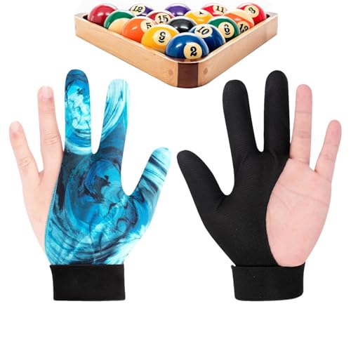 Neamou Billardhandschuhe für Herren,Billardhandschuhe | 3-Finger-Queue-Handschuhe für Billardschützen,Tischtennis-Handschuhe, Billard-Zubehör, rutschfest, verstellbare Dichtigkeit für rechte oder von Neamou