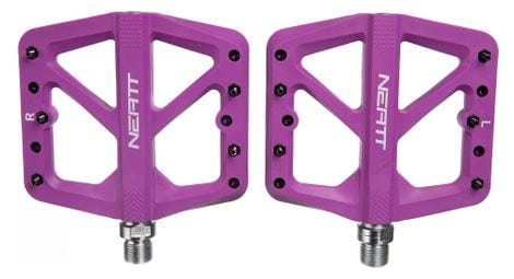 paar neatt composite 5 pin lila flat pedale von Neatt