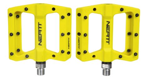 paar neatt composite 8 pin flat pedals gelb von Neatt