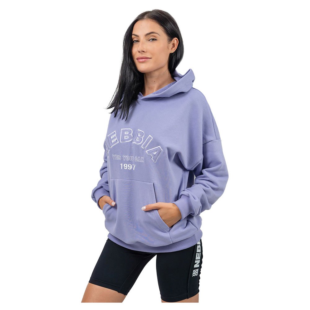 Nebbia Branded Oversized Gym Rat Hoodie Lila L Frau von Nebbia