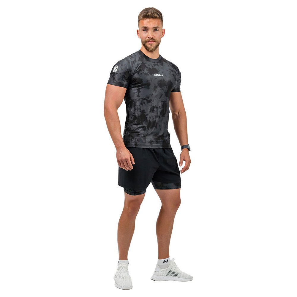 Nebbia Camouflage Compression Maximum 338 Short Sleeve T-shirt Schwarz XL Mann von Nebbia