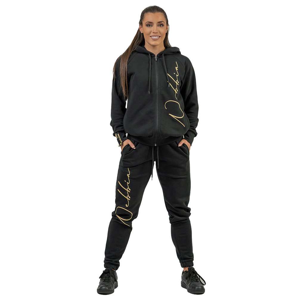 Nebbia Classic Intense Signature Gold Hoodie Schwarz M Frau von Nebbia