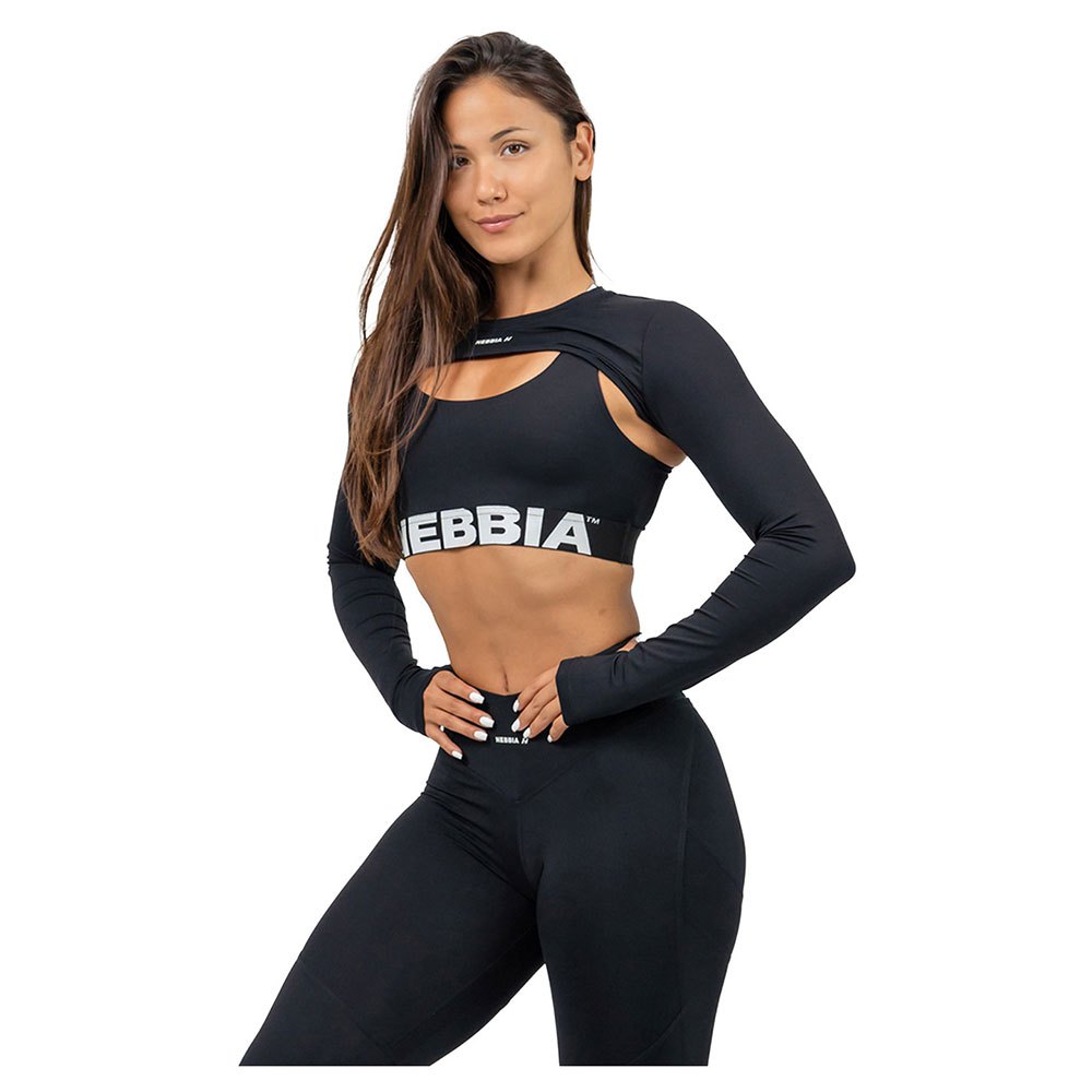 Nebbia Fitness Bolero True Hero Shoulder Warmer Schwarz XS-S Frau von Nebbia