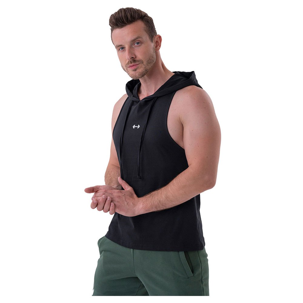 Nebbia Fitness With A Hoodie 323 Sleeveless T-shirt Schwarz 2XL Mann von Nebbia