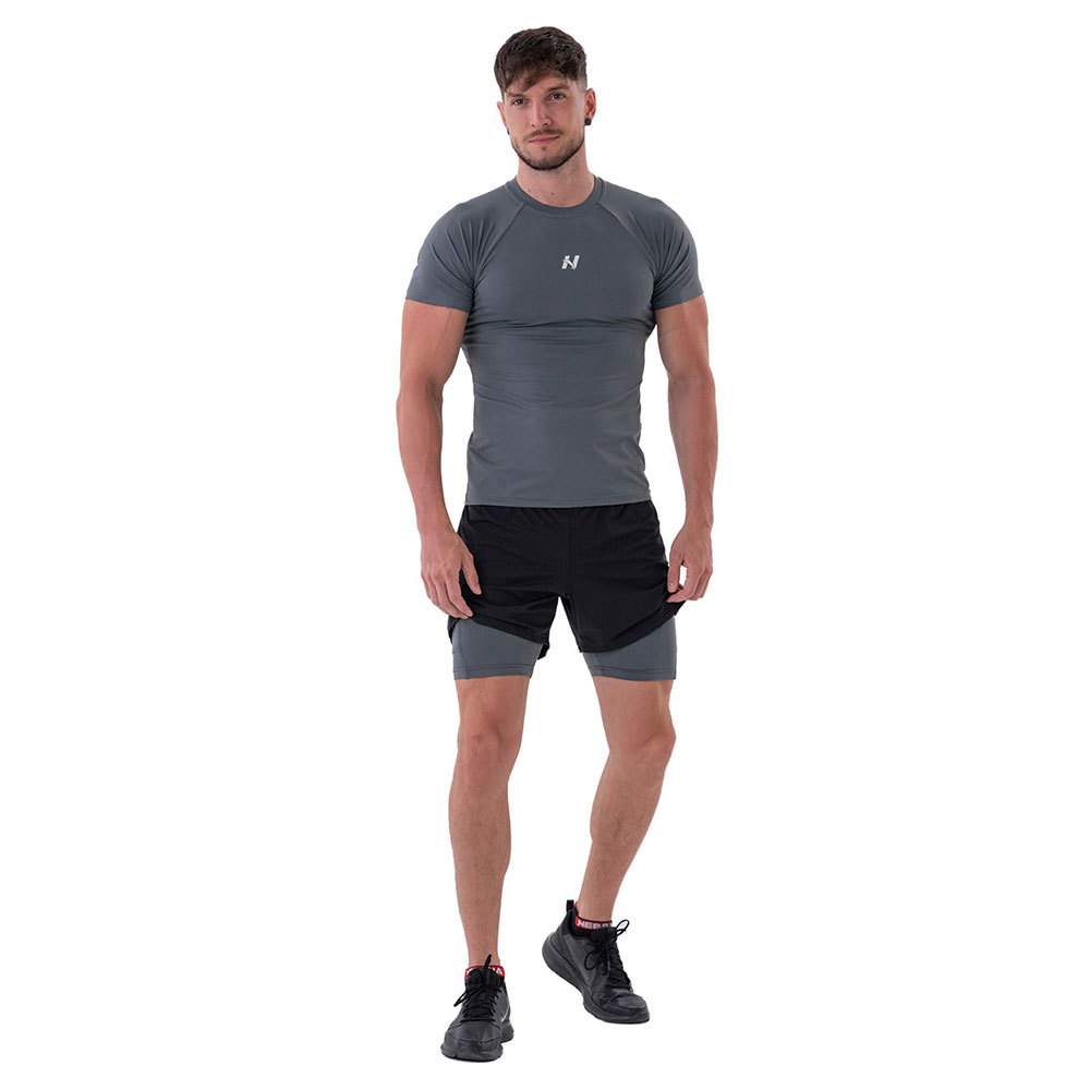Nebbia Functional Slim-fit 324 Short Sleeve T-shirt Grau 2XL Mann von Nebbia