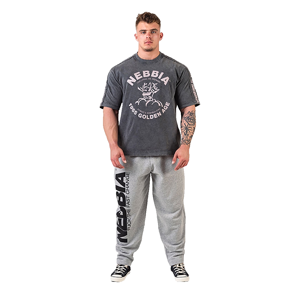 Nebbia Iconic Beast Mode-on 198 Sweat Pants Grau 2XL Mann von Nebbia