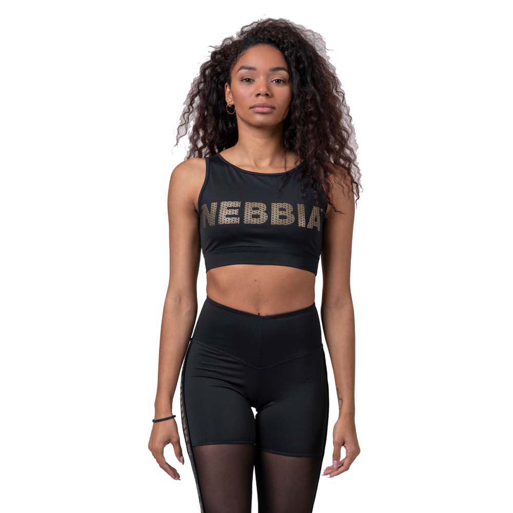 Nebbia Intense Gold Mesh Sports Bra Schwarz M Frau von Nebbia
