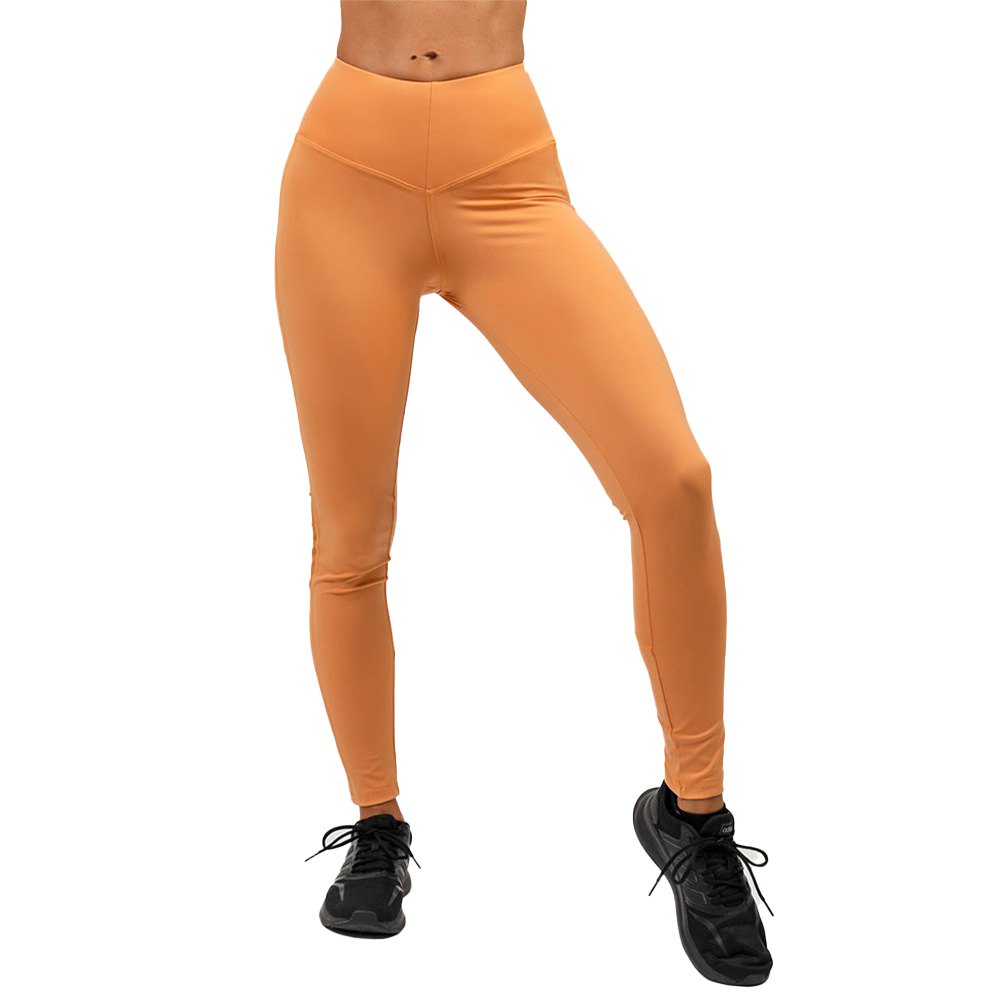 Nebbia Mesh Performance Leggings High Waist Orange XS Frau von Nebbia