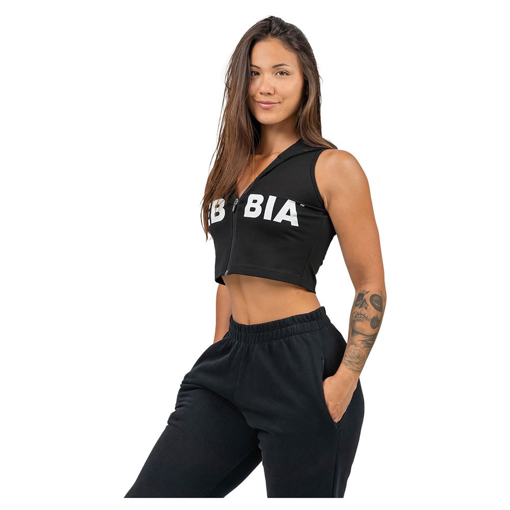 Nebbia Muscle Mommy Short Sleeve Hoodie Schwarz XS Frau von Nebbia