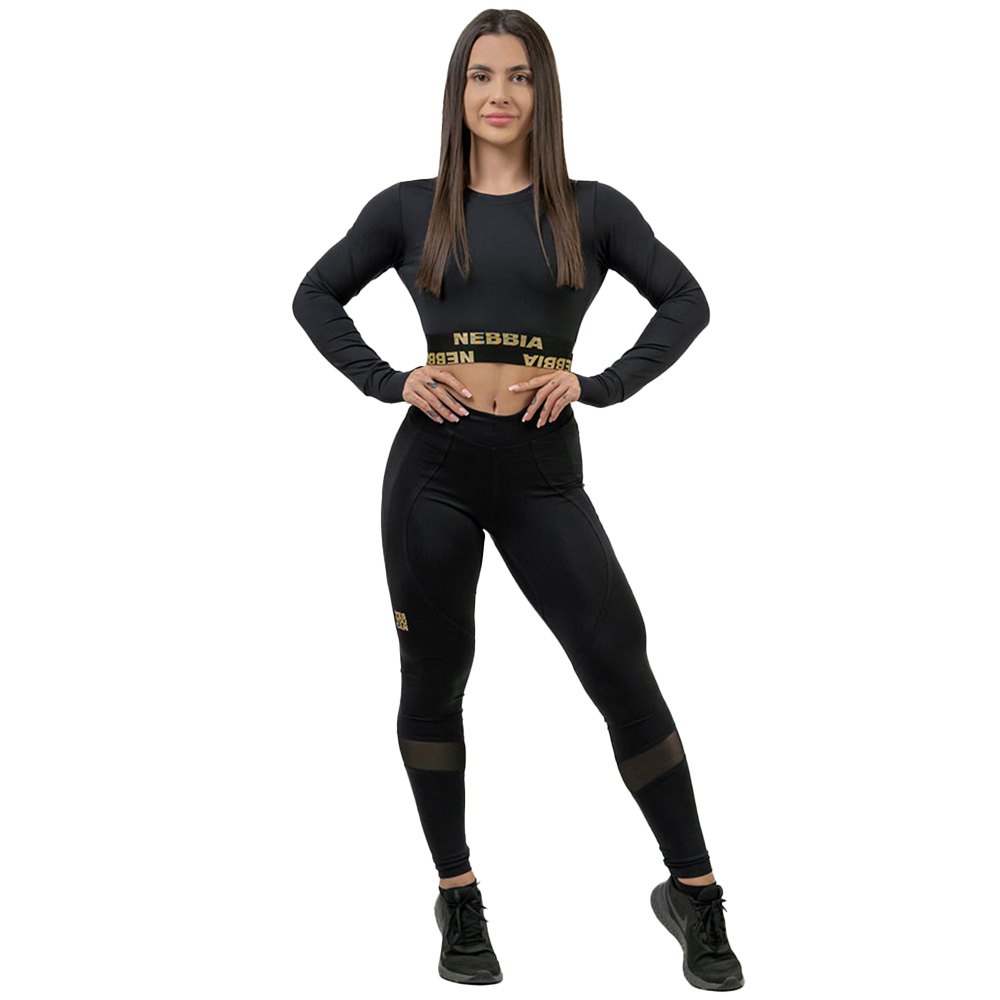 Nebbia Push-up Intense Heart-shaped Gold Leggings High Waist Schwarz M Frau von Nebbia