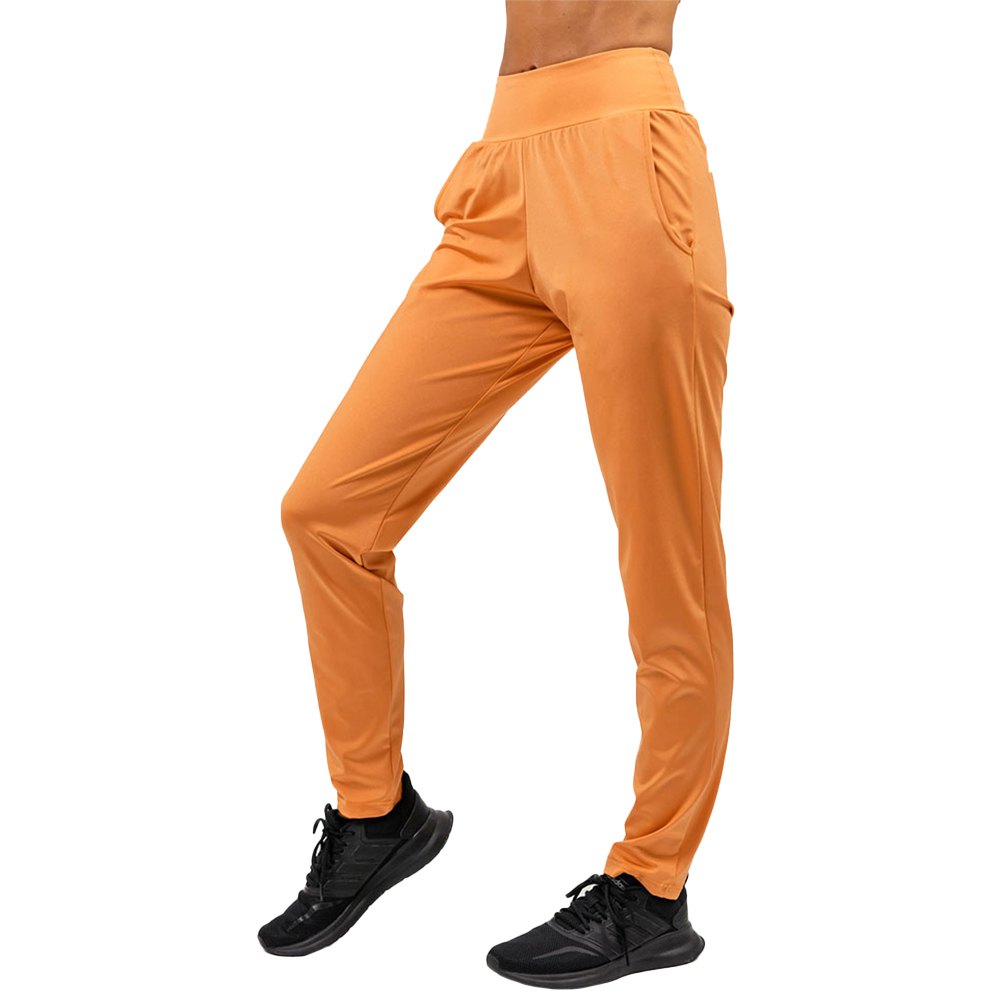 Nebbia Shiny Slim Fit Sleek Sweat Pants Orange L Frau von Nebbia