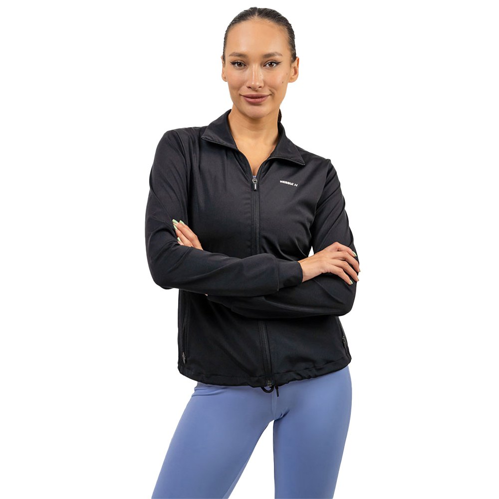 Nebbia Shiny Up Workout Sleek Full Zip Sweatshirt Schwarz XS Frau von Nebbia