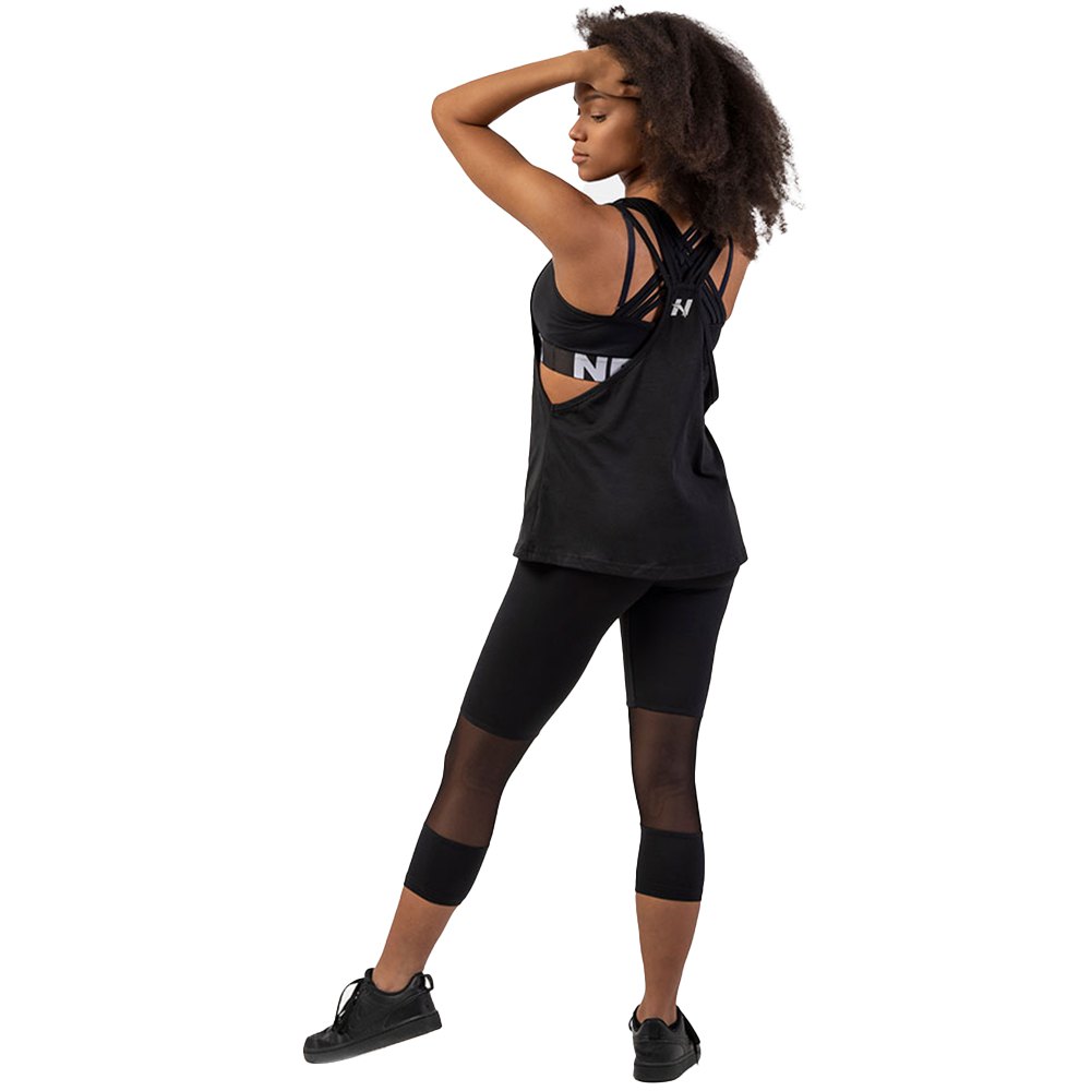 Nebbia Sleeveless Loose Cross Back Feeling Good 419 Sports Top Schwarz L Frau von Nebbia