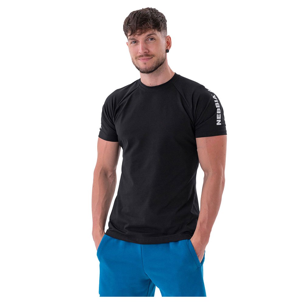 Nebbia Sporty Fit Essentials 326 Short Sleeve T-shirt Schwarz 2XL Mann von Nebbia