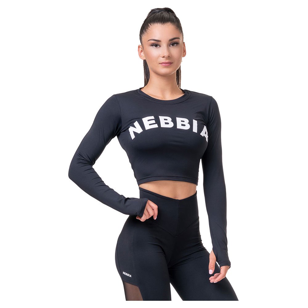 Nebbia Thumbhole Sporty 585 Long Sleeve T-shirt Schwarz M Frau von Nebbia