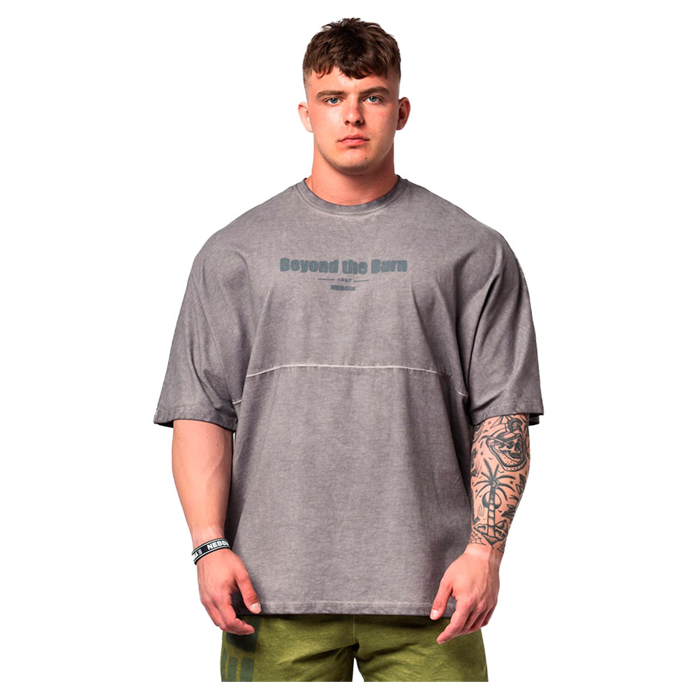 Nebbia Washed-off Oversized Heavyweight Cotton No Shortcuts 369 Short Sleeve T-shirt Grau M Mann von Nebbia