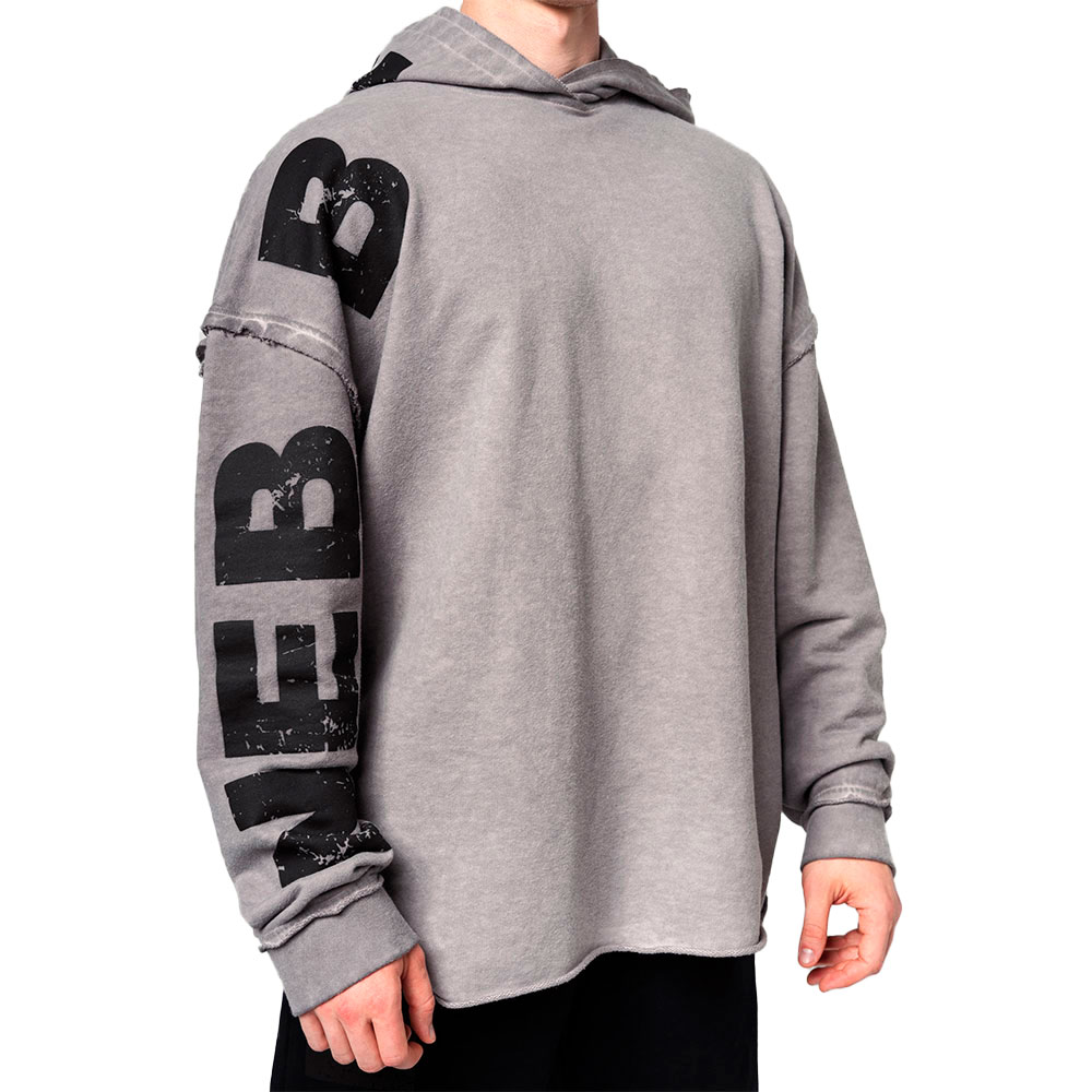 Nebbia Washed-off Oversized No Bs 371 Hoodie Grau M Mann von Nebbia