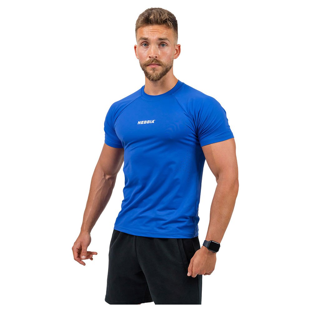 Nebbia Workout Compression Performance 339 Short Sleeve T-shirt Blau L Mann von Nebbia