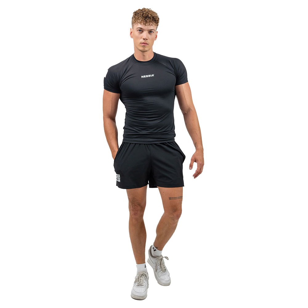 Nebbia Workout Compression Performance 339 Short Sleeve T-shirt Schwarz 2XL Mann von Nebbia