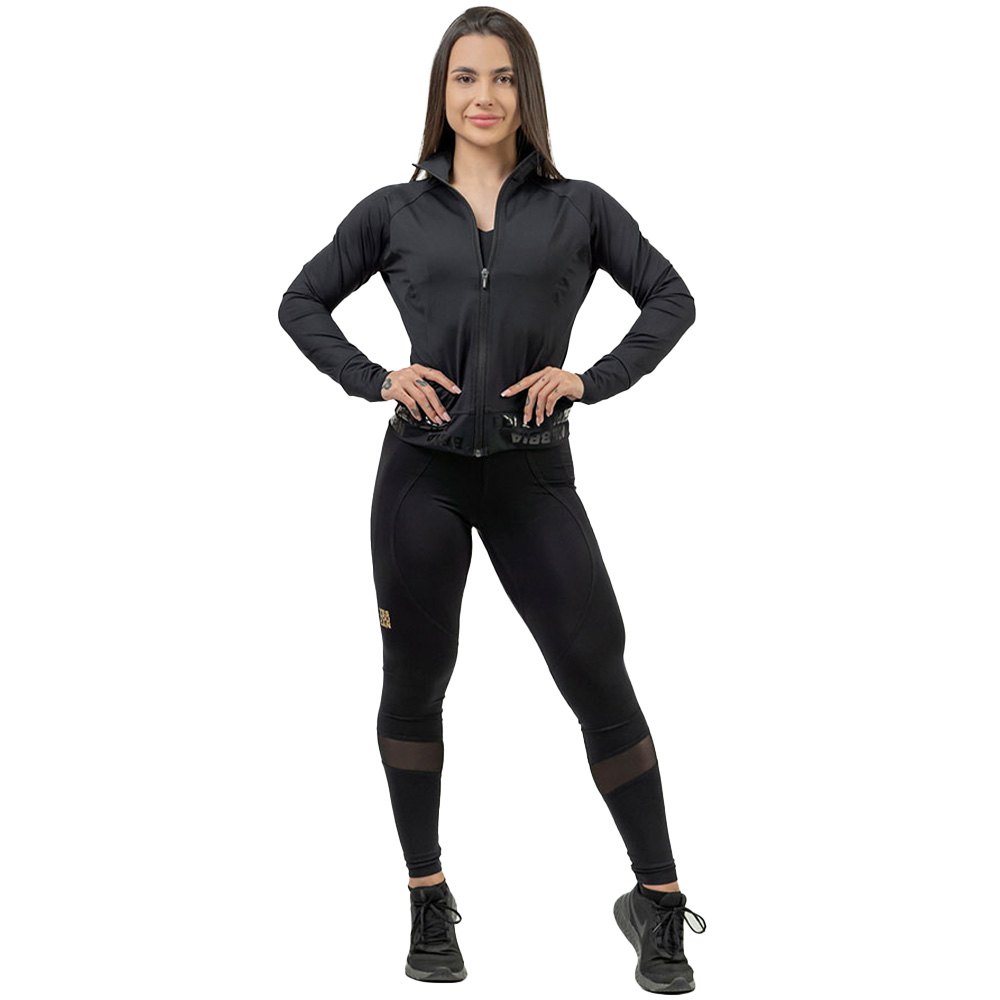 Nebbia Zip-up Intense Warm-up Jacket Schwarz L Frau von Nebbia