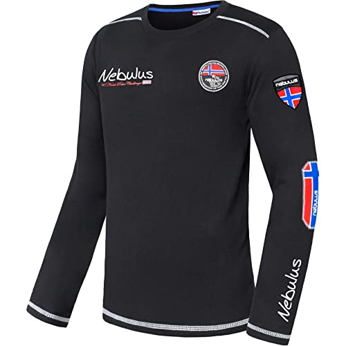 Nebulus Herren Sweatshirt Boogy, Longsleeve, Langarmshirt, schwarz - 3XL von Nebulus