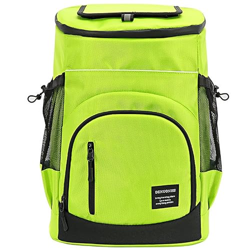 Neloheac 33L Großer Kühlrucksack, 12+Stunden Auslaufsicherer und Isolierter Picknickrucksack, Tragbarer Kühltasche 36 Dosen für Strand Camping Outdoor Angeln Frühstück, Grün von Neloheac