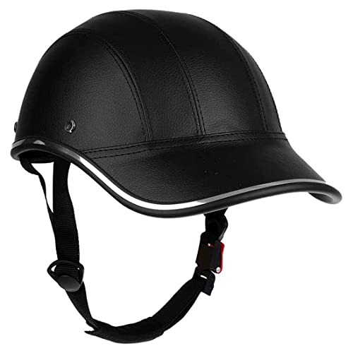 Nemeaii Fahrrad Baseball Helme Fahrrad Helm Erwachsene ABS + PU Leder Fahrrad Sicherheits Helm mit Verstellbarem Riemen von Nemeaii