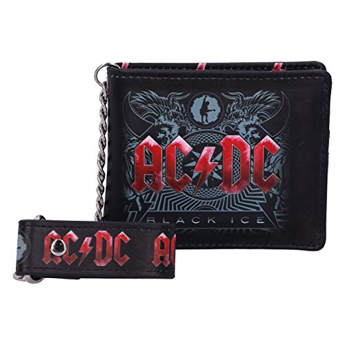Nemesis Now Offiziell lizenzierte AC/DC Black Ice Album geprägte Geldbörse und Kette, Polyurethan, Schwarz, 11 cm von Nemesis Now