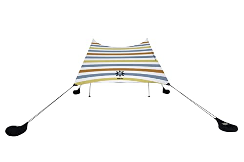Neso Tents Grande Beach Tent, 7ft Tall, 9 x 9ft, Reinforced Corners and Cooler Pocket (Vintage Stripes) von Neso