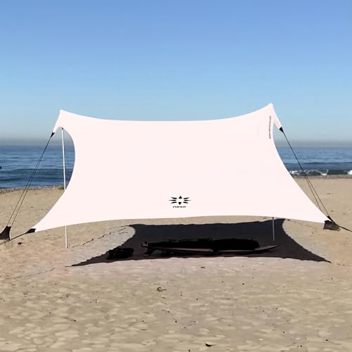 Neso Zelte Gigante Beach Zelt, 2,5 m hoch, 3,3 m (11 ft) x 3,3 m (11 ft), Verstärkte Ecken und Kühlfach(Weiß) von Neso