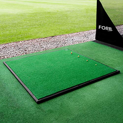 FORB Golf Driving Range Matte – 30mm Golf Kunstrasen – Golf Matte mit optionaler Gummiunterlage | Golf Abschlagmatte | Rasen Matte | Abschlagmatte Golf (Matte + Gummiunterlage) von FORB