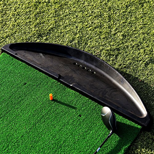 FORB Gummi Golfballschale (Schwarz) – (107cm x 28cm x 8,5cm) – Halten Sie Ihre Golfbälle unter Kontrolle auf dem Driving Range von FORB